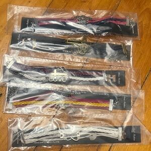 Assorted Charm Bracelets with Love and Dream Pendants